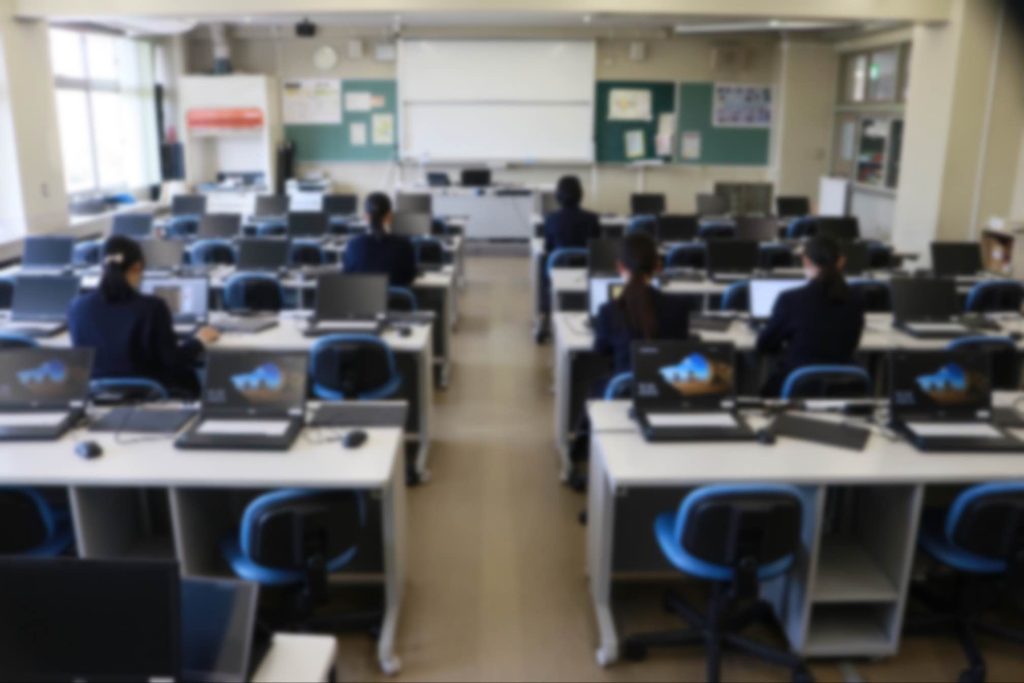 PC室で活動している様子